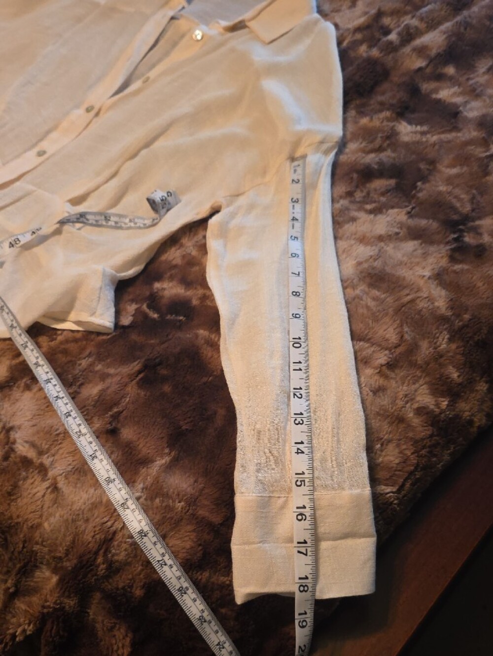 Listicle Pale Blush Tie-Front Button Down Shirt - Picture 6 of 10